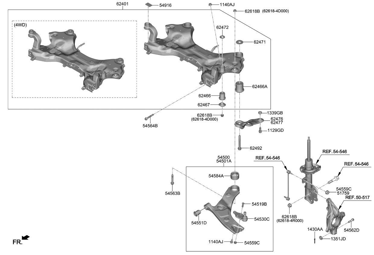 2020 Kia Telluride Front Suspension Crossmember Kia Parts Now