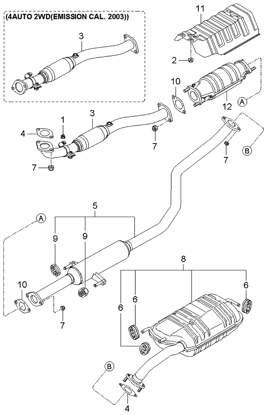 2895023960 Genuine Kia CONVERTER ASSEMBLYCATALYTIC