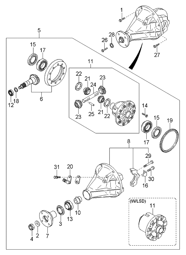 2001 Kia Sportage Rear Differential Kia Parts Now