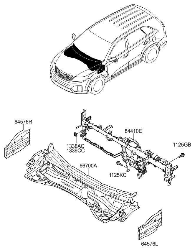 2013 Kia Sorento Cowl Panel Kia Parts Now