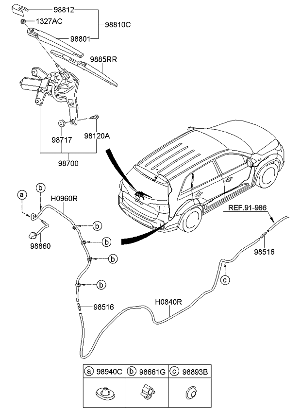 2014 Kia Sorento Windshield WiperRear Kia Parts Now