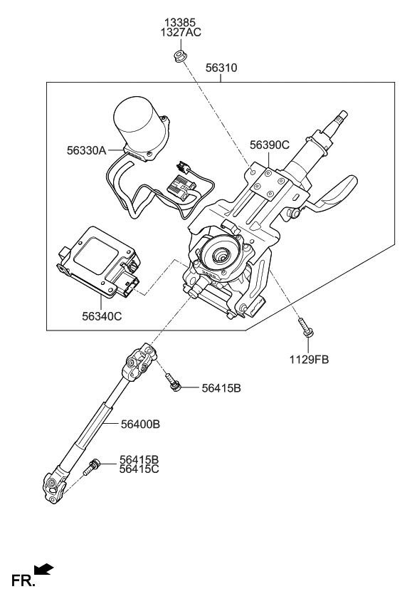 2014 Kia Sportage Steering Column & Shaft Kia Parts Now