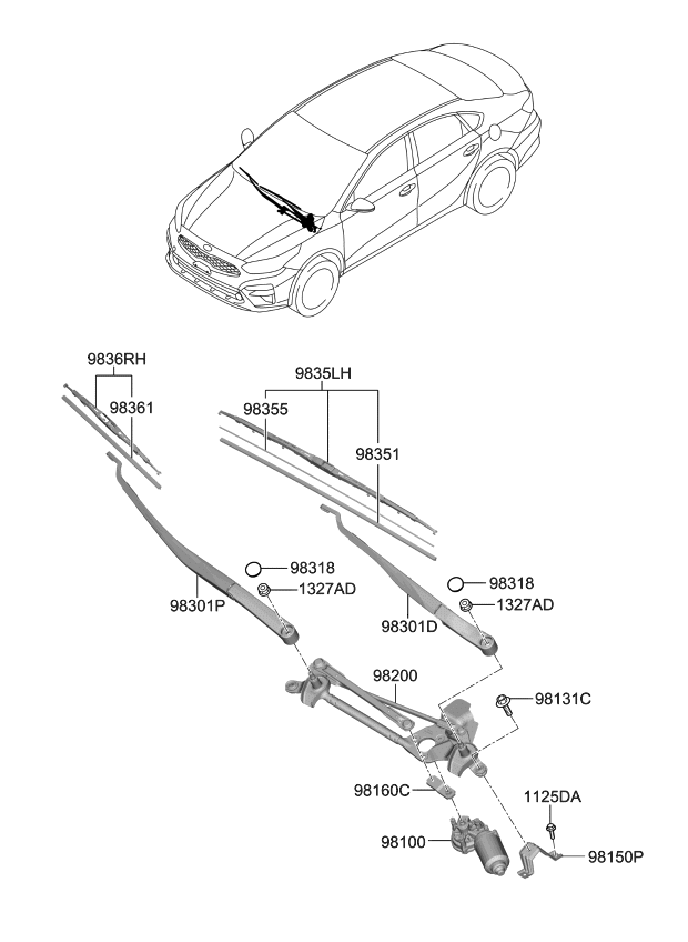2019 Kia Forte Windshield Wiper Kia Parts Now