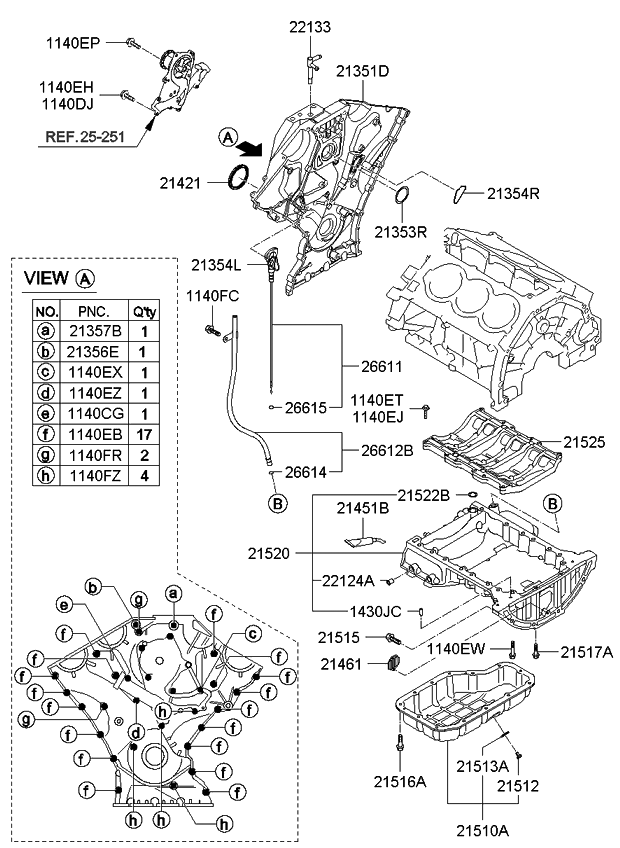 2007 Kia Sorento Belt Cover & Oil Pan Kia Parts Now