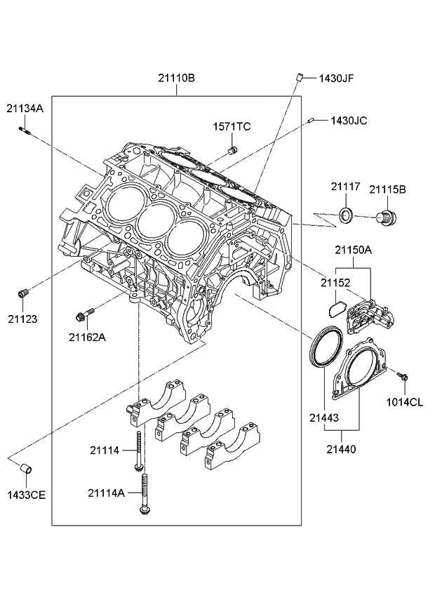 2007 Kia Sorento Cylinder Block Kia Parts Now