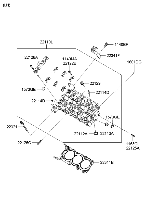 223113C100 Genuine Kia GASKETCYLINDER HEAD