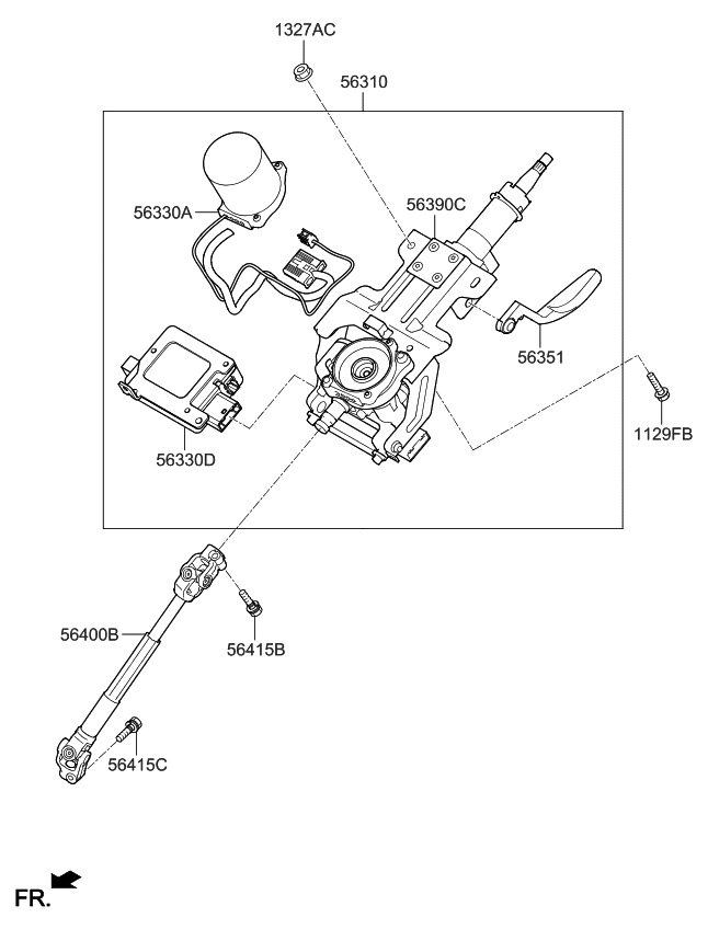 2013 Kia Sportage Steering Column & Shaft Kia Parts Now
