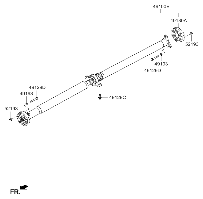 2016 Kia K900 Propeller Shaft