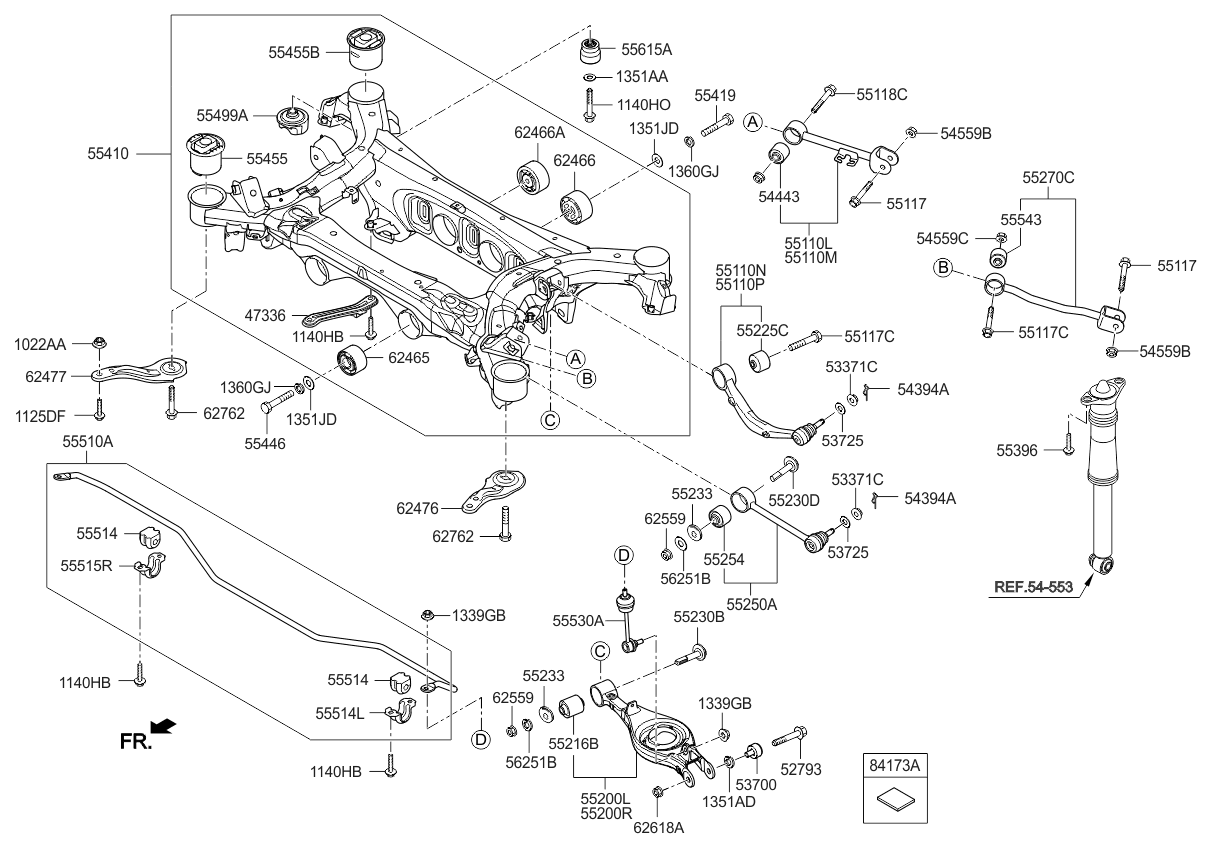 2016 Kia K900 Rear Suspension Control Arm