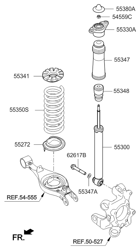 2016 Kia K900 Rear Spring & Strut