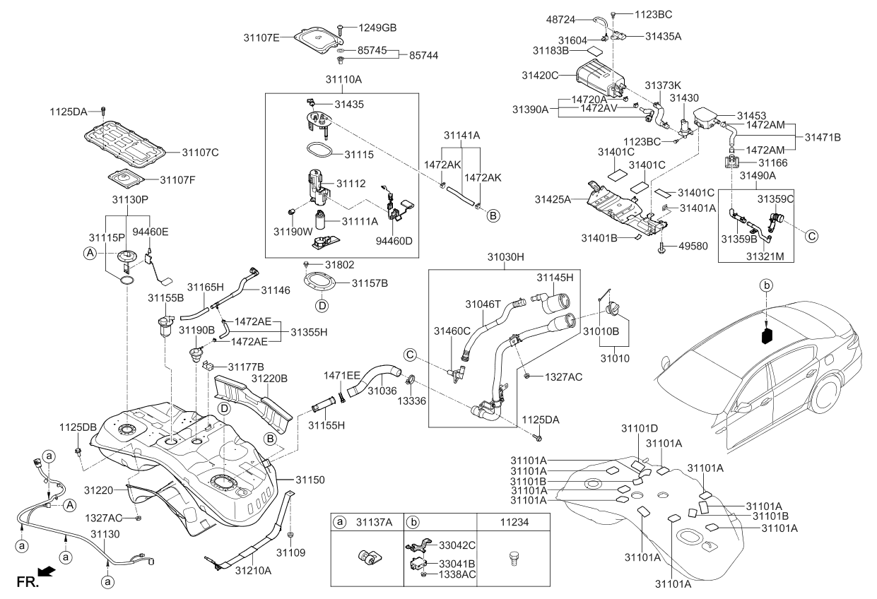 2016 Kia K900 Fuel System