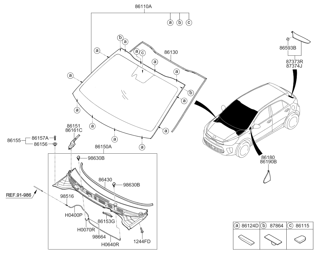 2018 Kia Rio Windshield Glass Kia Parts Now
