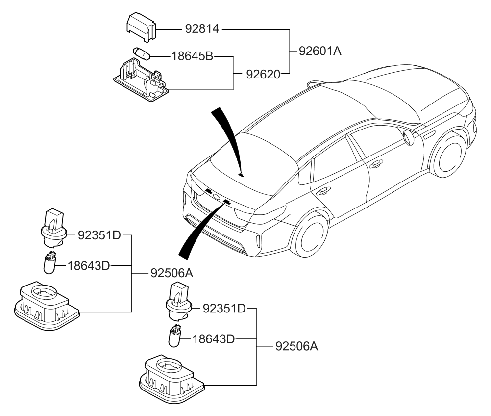 925502G000 - Genuine Kia HOLDER & WIRING ASSEMBLY