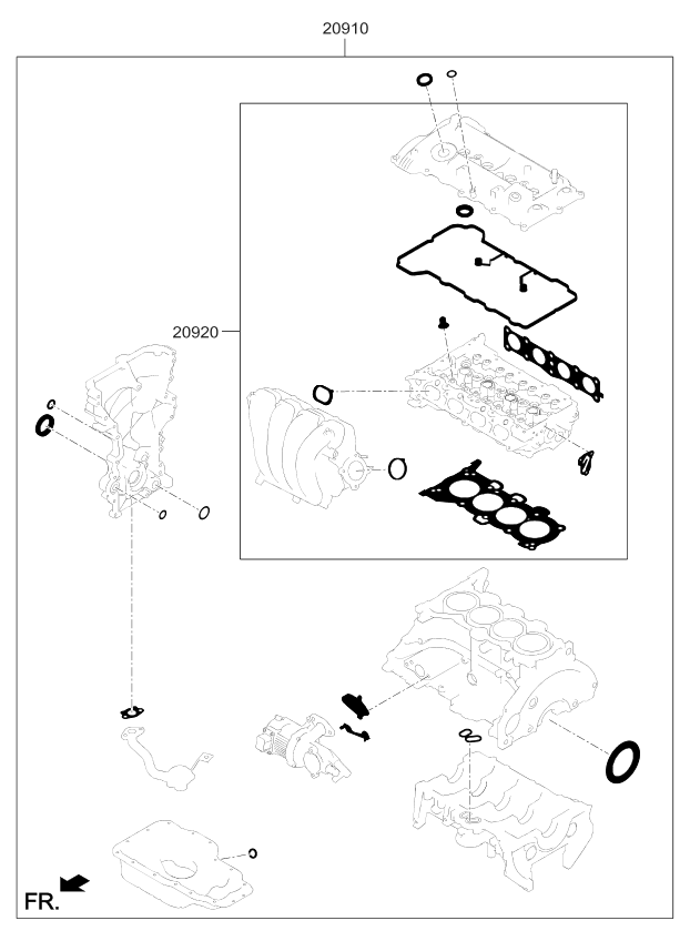 2016 Kia Optima Hybrid Engine Gasket Kit Kia Parts Now