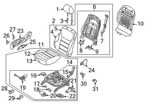 Front Back Covering Assembly Diagram for 88460C6520CC8