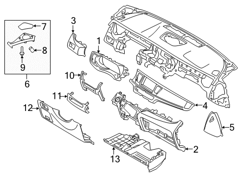 Cover Assembly-Under LH Diagram for 845903T000BNH