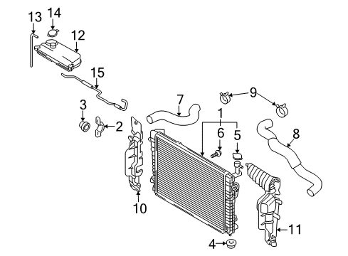 Radiator Assembly Diagram for 253102E800