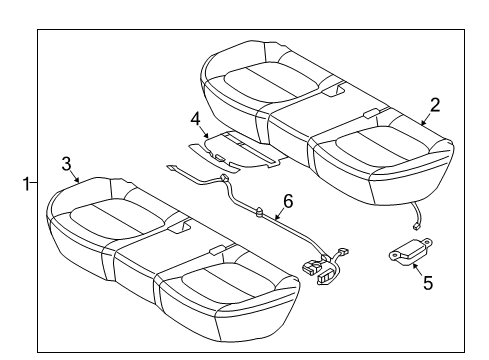 COVER-REAR SEAT CUSH Diagram for 89160E4000ASY