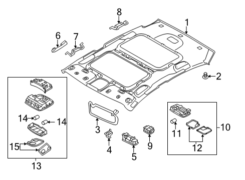Lamp Assembly-OVERHEADEAD Console Diagram for 928102T000UP