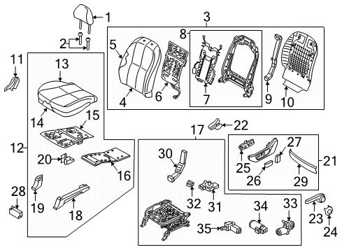 Switch Assembly-Power Front Diagram for 88195A9090DAA