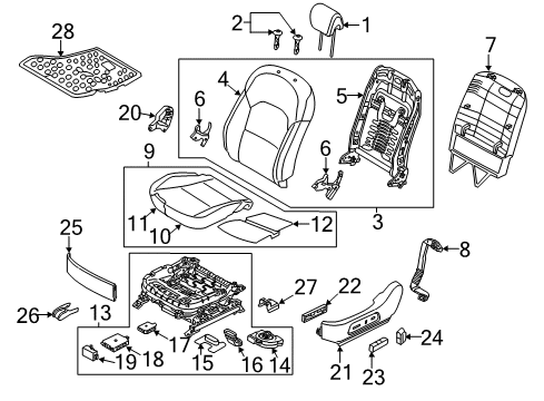 BLOWER UNIT-FR CUSH Diagram for 88550F6010