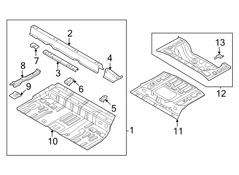 PNL ASSY-RR FLOOR RR Diagram for 65530CV500