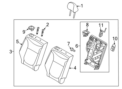 COVERING-RR SEAT BAC Diagram for 89460E4100ASY