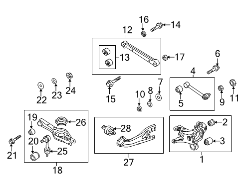 Carrier Assembly-Rear Axle Diagram for 527204U010