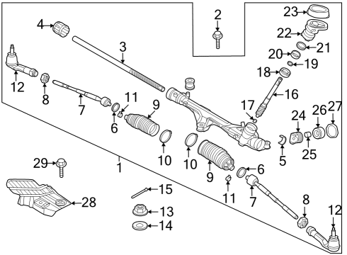 RACK-STEERING GEAR B Diagram for 56531AT000