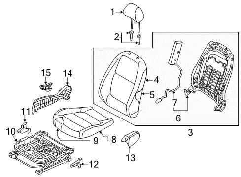 FRAME ASSY-FR SEAT B Diagram for 88410H9021
