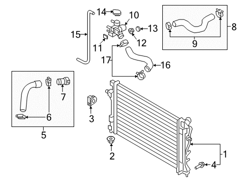 Radiator Assy Diagram for 25310F2000