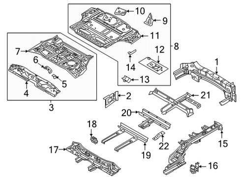 MBR ASSY-RR FLR CRO Diagram for 65730P4000