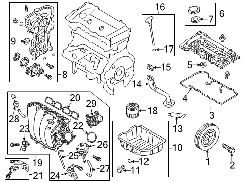 Cover Assembly-Timing Ch Diagram for 213502E340