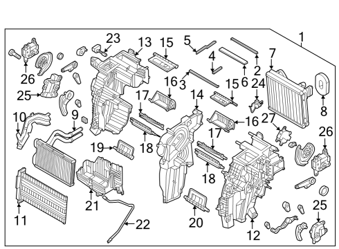 CASE-HEATER & EVAPOR Diagram for 97134AO000