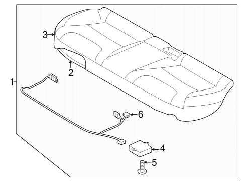 PAD ASSY-REAR SEAT C Diagram for 89150AO030