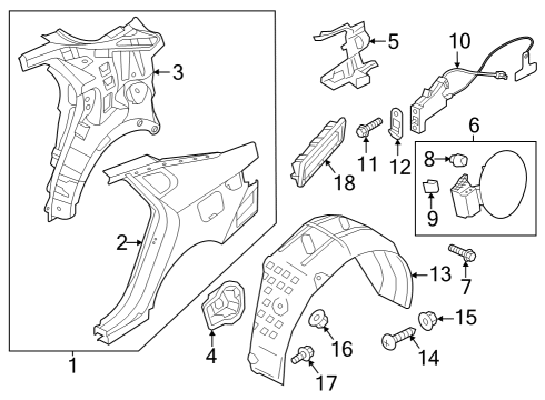 Panel Assembly-Quarter Complete Diagram for 70200D4A00