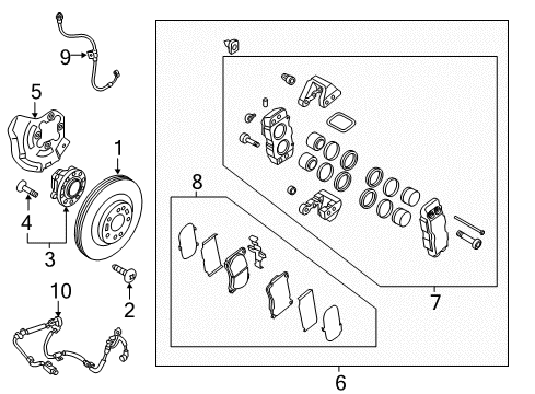Hub Assembly-Front Wheel Diagram for 517503M050
