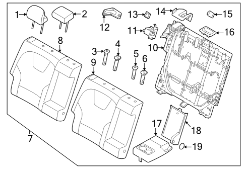 FRAME ASSY-RR SEAT B Diagram for 89410AO100CCV