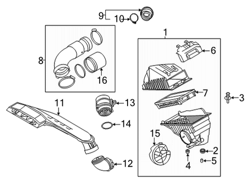 Filter-Air Cleaner Diagram for 28113L1000AS