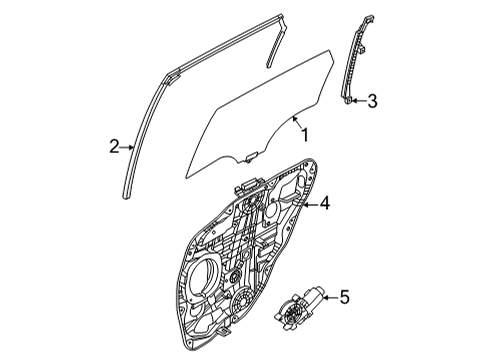 GLASS ASSY-REAR DOOR Diagram for 83420Q5110