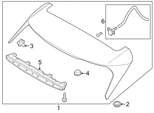 SPOILER ASSY-RR Diagram for 87210DW000ERG