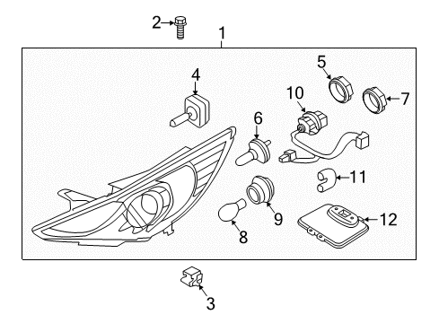 Ballast Assembly-Headlamp Diagram for 921903L000