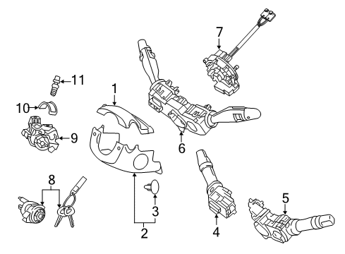 SWITCH ASSY-MULTIFUN Diagram for 93406H8752
