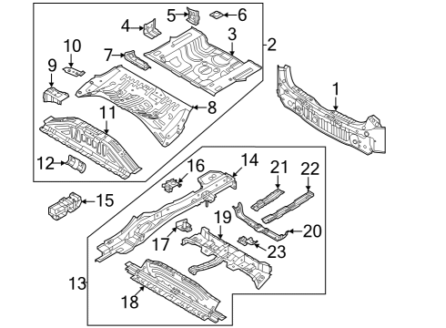 BRACKET ASSY-RR S/BE Diagram for 65551AO000