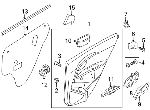 PANEL ASSY-RR DR TRI Diagram for 833071W240DCP
