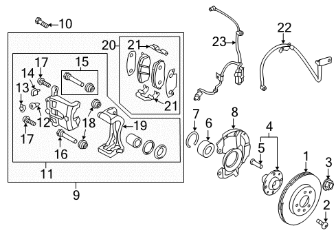 Pad Kit-Front Disc Brake Diagram for 581011RA00