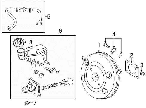 Booster Assembly-Brake Diagram for 59110A5050