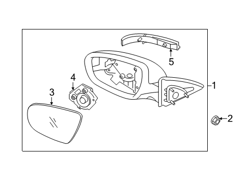 Mirror Assembly-Rear View Diagram for 876102T620