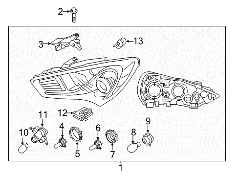 Ballast Assembly-Headlamp Diagram for 921903Z200