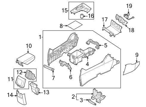 Console Armrest Assembly Diagram for 84660DW000